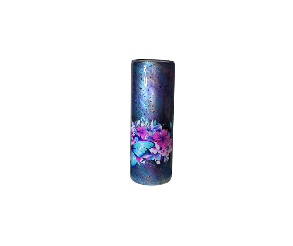 GALAXY SKIES AND BUTTERFLIES 20oz STAINLESS STEEL TUMBLERS