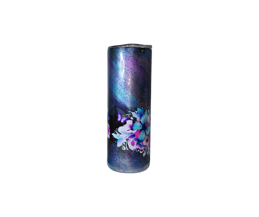 GALAXY SKIES AND BUTTERFLIES 20oz STAINLESS STEEL TUMBLERS